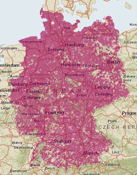 Telekom LTE Netzabdeckung 2014